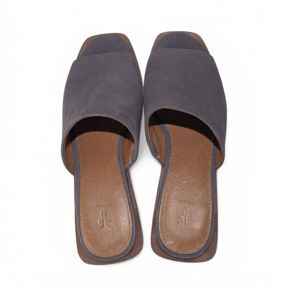 FRYE Lucia Slip-on Block Heel Mule Sandals Blueish-Grey 3474781-JEA Women's 7.5M - Picture 10 of 10